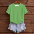 thumbnail image 5 of Womens Short Sleeve Sweater Tops Basic Lightweight Casual Crewneck Summer Loose Fit Knit Tees Shirts, 5 of 5