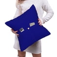 thumbnail image 6 of Bingfone Navy Linen Throw Pillow Covers Cushion Case Pocket Button Vintage Farmhouse Pillowcase for Sofa Couch Bed 20"x20", 6 of 9
