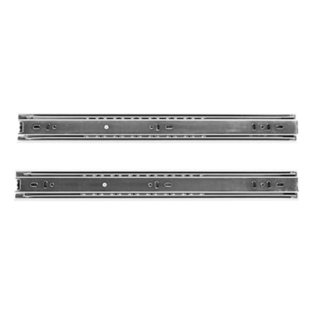correderas de extensión total níquel 39.5 x 4.5 cm plata
