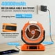 thumbnail image 2 of Ventilador de camping Sireck recargable de 4000 mAh con luz LED (naranja), 2 of 7