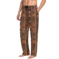 thumbnail image 2 of FORMRS Mens Pajama Pants with Pockets Soft Cotton Sleepwear Lounge Bottoms, Sizes S-2XL, Brown Tribal Pattern, 2 of 7