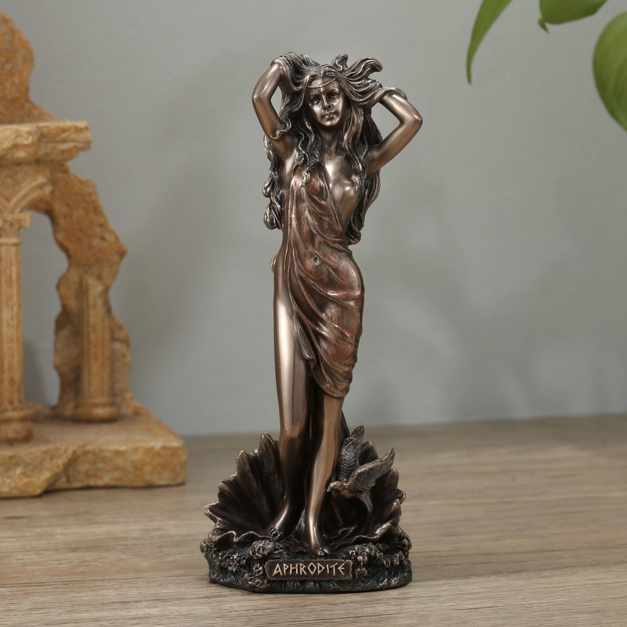 社外 APHRODITE　スタッドレス付き4本セット Veronese Design 6 1/8 Inch The Birth of Aphrodite Greek Goddess of