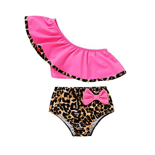 JEELLIGULAR Toddler Baby Girl Swimwear Bowknot Stripe Swimsuit Bathing Suit 2Pcs Bikini Set Outfits Summer 