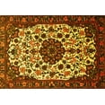 thumbnail image 1 of Ahgly Company Machine Washable Indoor Rectangle Medallion Yellow Traditional Area Rugs, 7' x 10', 1 of 4