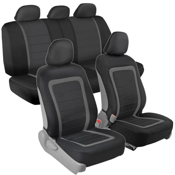 Advanced Performance Car Seat Covers - Instant Install Sideless Fronts Full Interior Set for Auto