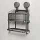 thumbnail image 5 of Caja de almacenamiento de soporte de toallas de papel higiénico con ventosa montada en la pared | Sin instalación de taladro | Estante de plástico impermeable a prueba de óxido | Fuerte capacidad de, 5 of 6