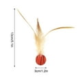 thumbnail image 6 of Cat Feather Ball Toys 3-Pack 1.26in Bouncy Interactive Rubber & Feather Pet Toys for Indoor Outdoor Cats Kittens Play 7.28inch Long, 6 of 9
