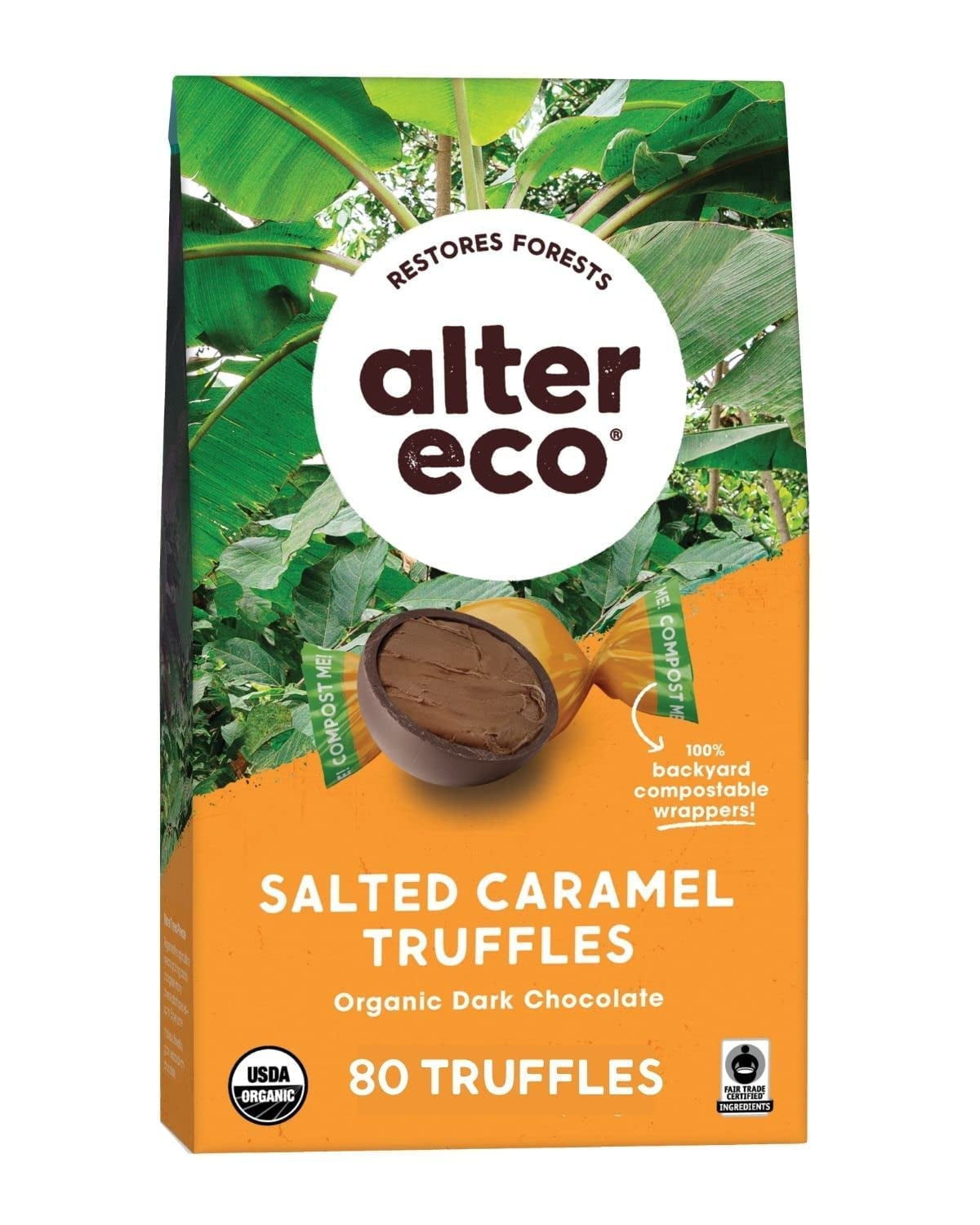 Alter Eco Organic Salted Caramel Truffles Dark Chocolate 4.2 oz