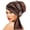 Brown, variant on Sparkling Rhinestones Decors Turban Hat Velvet Headscarf Hat With Crossed Forehead Design For Skin Comfort Chemo Headwear