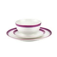 thumbnail image 2 of Sheer Burgundy Porcelain 12 Piece Dinnerware Set, Service for 4, 2 of 2