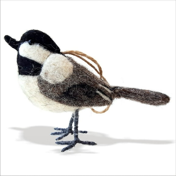 De Kulture Works Wool Sparrow Needle Felted Ornament, Gray, 1 Piece