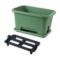thumbnail image 4 of Colaxi Flower Window Box Vegetables Growing Container Easy to Clean Multifunction Flower Planter Flower Pot for Home Décor Household Dark Green, 4 of 8