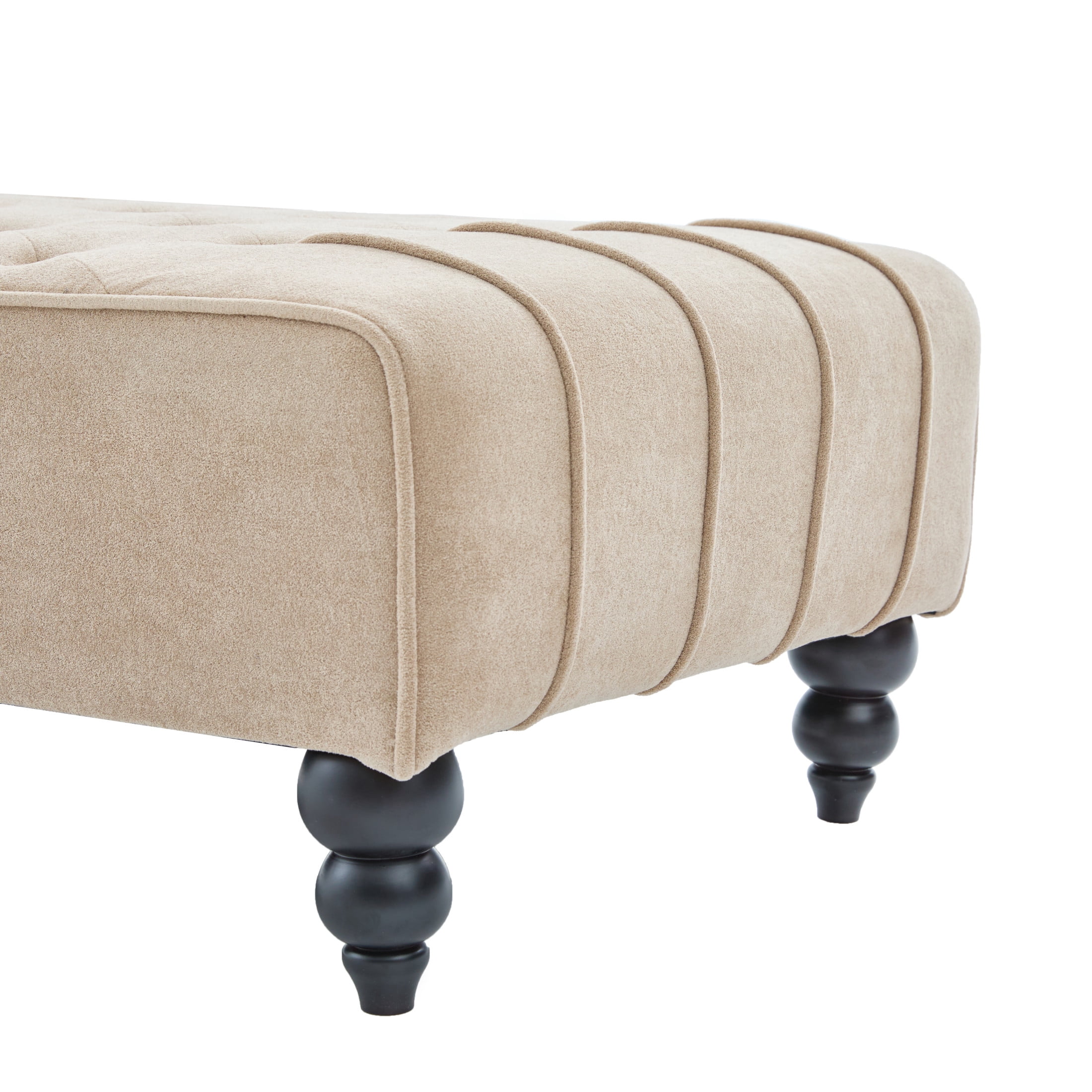 Christopher Knight Home 54.5" Modern Classic Velvet Chaise Lounge Chair with Birch Wood Legs, Camel