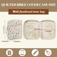 thumbnail image 7 of ZUXONGSY Floral Print Bible Case for Women Quilted Bible Carrier Large Christian Tote Bag with Multiple Pockets Scripture Bag for Religious, 7 of 7
