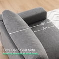 thumbnail image 6 of JULY'S SONG 47" W Accent Chair and A Half, Modern Oversized Reading Chair for Bedroom Room, Linen Fabric Living Room Chairs in Extra Wide Seat, Comfy Chair with Washable Covers, Gray, 6 of 12