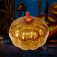 thumbnail image 3 of Musbetu LED Glass Pumpkin Lantern with Smart Timer 10 Warm LEDs Battery-Powered Automated Pumpkin Light Halloween Decoration, 3 of 7