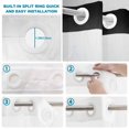 thumbnail image 5 of No Hook Shower Curtain, Black Ombre Shower Curtains for Bathroom with See Through Top Window, Aesthetic Art Farmhouse Gradient Black Waterproof & Washable Bath Curtain Stall 48"x72", 5 of 9