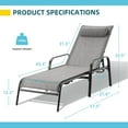 thumbnail image 2 of EROMMY Patio Chaise Lounge Chair, Set of 2 Outdoor Lounge Chairs with Adjustable Backrest, All-Weather Waterproof Upgraded Pool Lounge Chairs for Beach Yard Poolside, 2 of 16