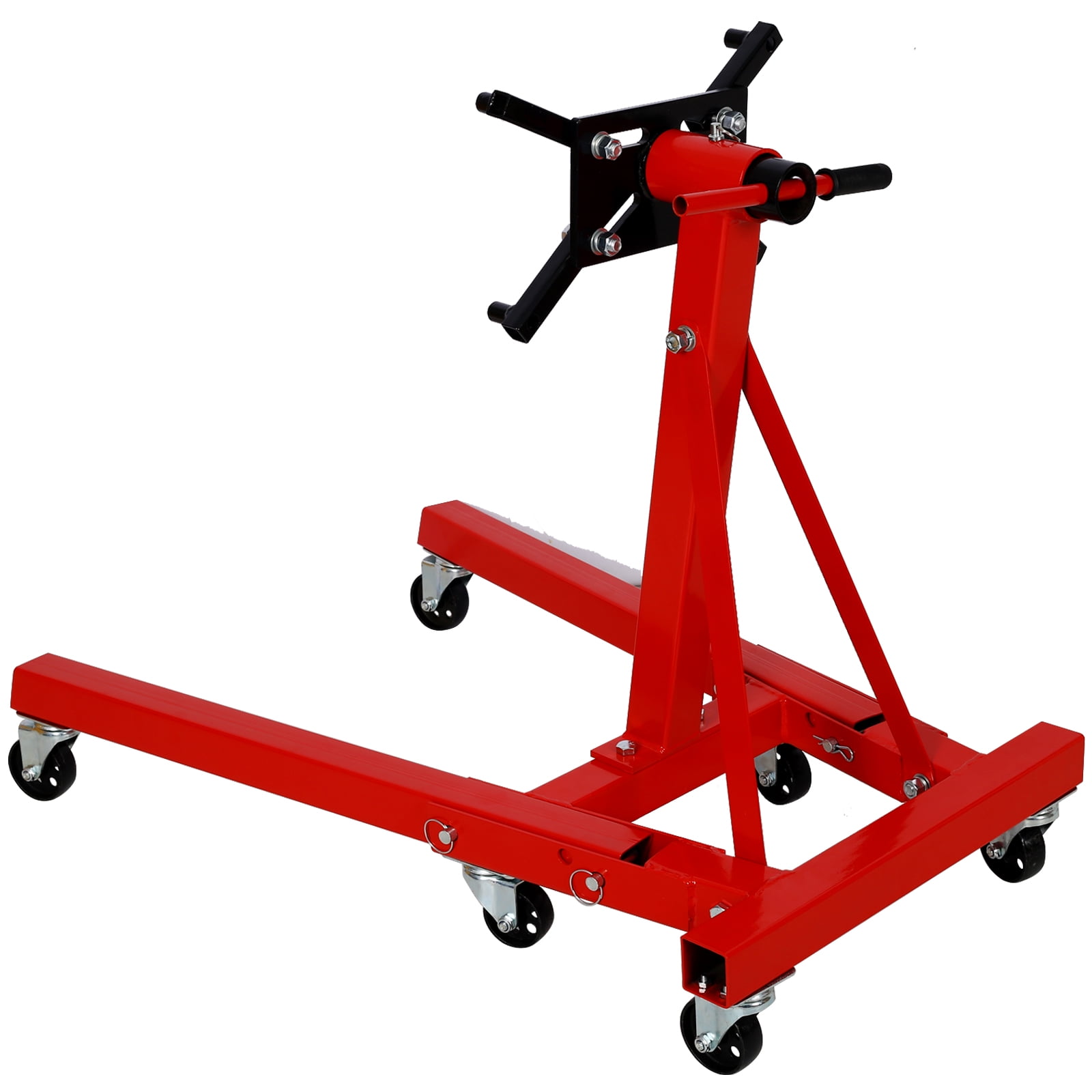 Engine Stand, 2000 LBS Capacity Folding Engine Block Stand with 360° Rotating Head, Heavy-Duty Steel Vehicle Engine Repair Stand with Wheels for Garage Workshop