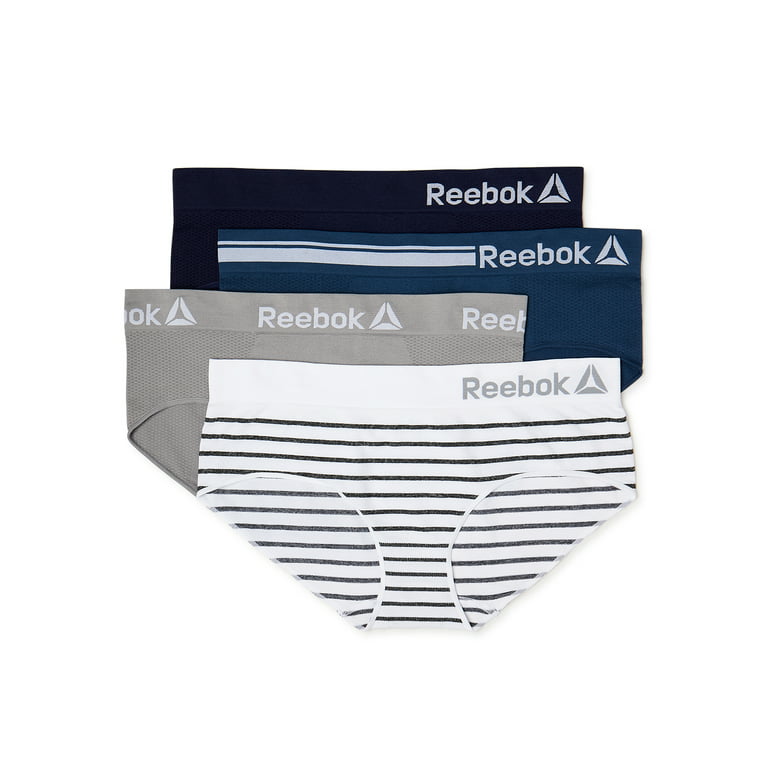 Reebok ~ Women's Hipster Underwear Panties Nylon Blend 4-Pair (A) ~ XL