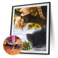 thumbnail image 1 of Cuadros Decorativos Kits de pintura de diamante 5D DIY Taladro redondo completo Jugando Gato Mosaico (L3193) Sywqhk Nuevos Originales, 1 of 1