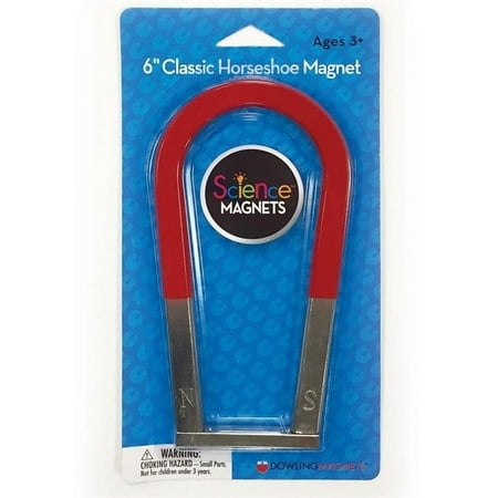Dowling Magnets Classic Horseshoe Magnet 6", Pack of 2