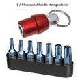 thumbnail image 4 of Soporte para puntas de destornillador de extensión de taladro de tornillo Ndcxsfigh de vástago hexagonal de 1''4 pulgadas (rojo), 4 of 7