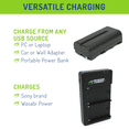 thumbnail image 4 of Wasabi Power Battery (2-Pack) and Micro USB Dual Charger for Sony NP-F330, NP-F530, NP-F550, NP-F570 (L Series), 4 of 4