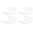 thumbnail image 1 of Wall 4pcs Wall Floating Shelf Modern Concise Style Acrylic Strong Load Bearing Punch Free Waterproof Small Floating Shelf For Kitchen Bathroom Study, 1 of 8