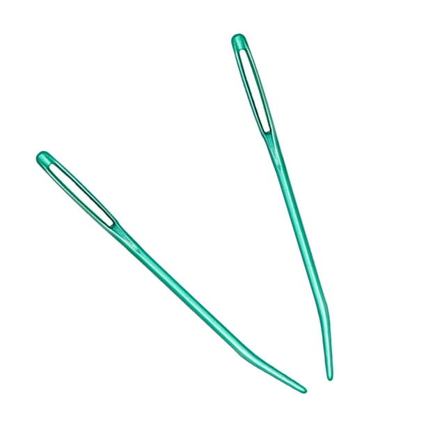 2 Piezas De Aluminio Ojo Con Punta Doblada, Tapiz, s De Zurcir Verde Sunnimix Agujas de tapicería con punta doblada