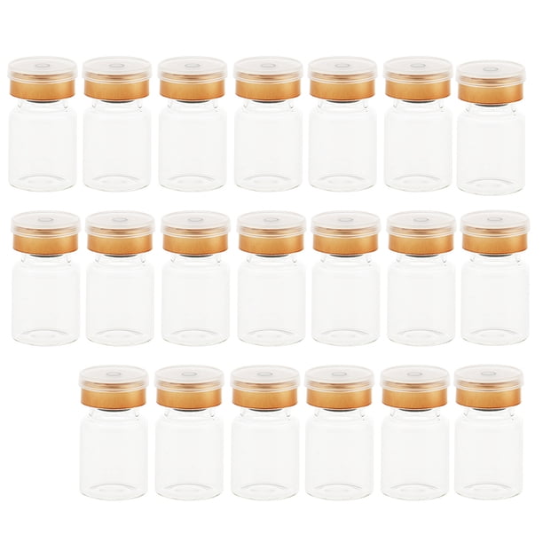 Botellas Vacías Profesionales 20 Piezas Sunnimix Transparente Tapón de Goma 5ml