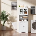 thumbnail image 7 of Tall Bathroom Storage Cabinet, Bathroom Floor Cabinet with 4 Doors and 1 Drawer, Equipped with Anti-Tipping Device, Freestanding Large Cabinet for Bathroom Living Room Kitchen,White, 7 of 7