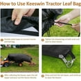 thumbnail image 2 of Large Lawn Tractor Leaf Bag - 78.7x52" Reusable Grass Catcher With Zipper & Mesh Vents 2 of 6