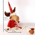 thumbnail image 4 of Christmas Elk Ornaments Long Striped Legs, Xmas Ornaments Handmade Plush Doll Red Hat, Easter Spring Home Outdoor Decorations Present 19.7 inch, 4 of 10