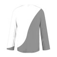 thumbnail image 5 of Scyoekwg Women Long Sleeve Tops Skew Collar Button-Up T Shirts Dressy Casual Blouse Lightweight Loose Color Block Tops for Women Trendy Tshirt Blouses (Gray,M), 5 of 5