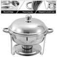thumbnail image 6 of Chafing Dish Buffet Set 4 Pack, Jacgood 6QT Stainless Steel Chafing Dishes for Buffet with Lid, Round Chafers and Buffet Warmers Sets for Parties, Events, Wedding, Camping, Dinner, 6 of 8