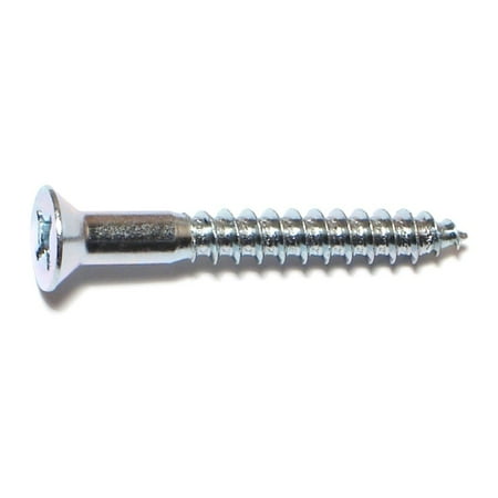 

#12 x 1-3/4 Zinc Plated Steel Phillips Flat Head Wood Screws WSFS-407