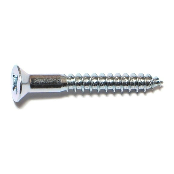 #12 x 1-3/4" Zinc Plated Steel Phillips Flat Head Wood Screws WSFS-407
