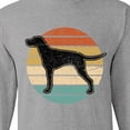 thumbnail image 4 of Inktastic Vizsla Dog Retro Sunset Long Sleeve T-Shirt, 4 of 5