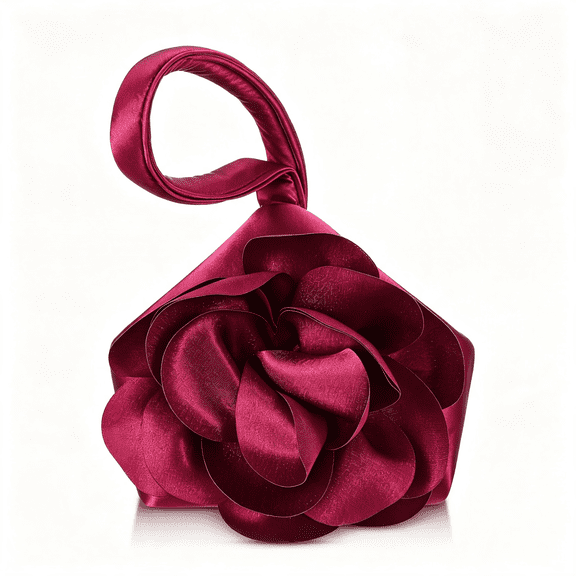GASTROPOD Clutch Purse for Women Evening Bag Flower Satin Handbag Classy Wristlet Purse for Formal Prom Party Wedding Daily Elegant Evening Purse