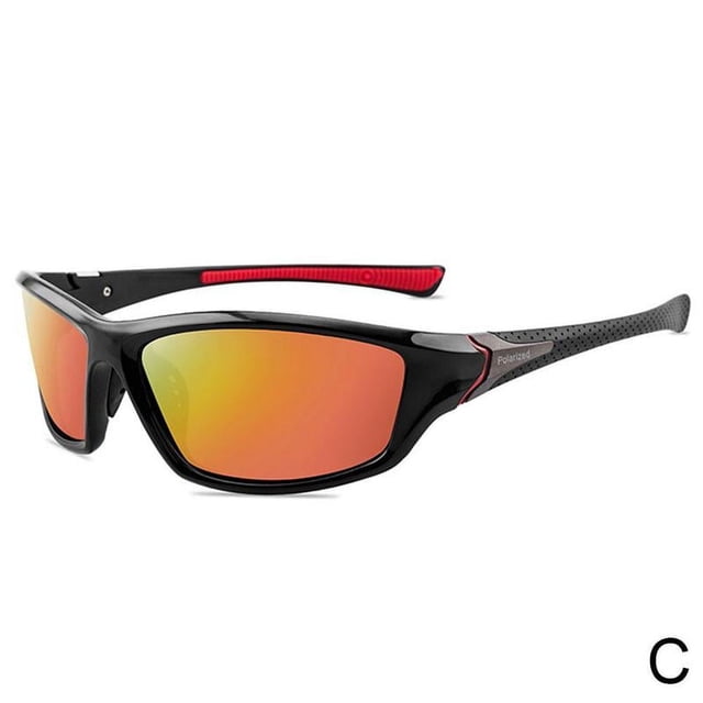 Lunettes de Soleil Polarisées pour Hommes Sport Course Pêche Golf Conduite Y6K2