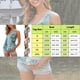 thumbnail image 4 of Gibobby con cuello en V informal de verano para mujer, chaleco con botones, Tops sueltos, chaleco con estampado de flores, Tops(Blanco,M), 4 of 4