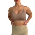 thumbnail image 2 of Women's Sports Bras Beautiful Back Running Sports Bra Medium And High Yoga Wear Shockproof Gathered Bra Fitness Comfortable Bras for Women Brown L, 2 of 4