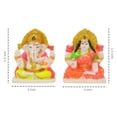 thumbnail image 3 of IBA Indianbeautifulart God Spiritual Figurine Lord Ganesha & Goddess Lakshmi Auspicious Hindu God Living Room Home Décor Religious For Car Dashboard-57, 3 of 7