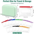 thumbnail image 2 of A8 Waterproof Pill Organizer Set, Reusable Pouches Large Waterproof Pill Set 14 Color Coded, Travel Pouch in 3 Ring Binder A8 Pills Zippered Organizer Portable for Purse Daily(Green,14 Bags), 2 of 8