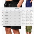 thumbnail image 4 of Besolor Men's Summer Cargo Shorts Drawstring Elastic Waist Wide Leg Casual Loose Workout Athletic Short Pants with Pocket(X-Large,Navy), 4 of 6