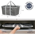 thumbnail image 3 of CleverMade Collapsible Laundry Tote 2PK - 50L (13 Gal) Charcoal/Gray, 3 of 8