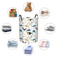 thumbnail image 3 of Lsque Cute Whale pattern Laundry Hamper Basket, Tall Woven Rope Hamper Basket for Clothes, Lightweight Storage Basket, Collapsible Waterproof-Medium, 3 of 8