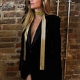 thumbnail image 2 of HXWCHs Stylish Rhinestone Punk Tie for Women Elegant Long Sparkling Necktie for Party Prom Wedding and Events One Size Gold, 2 of 4
