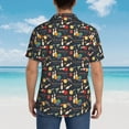 thumbnail image 4 of Pofeuu Christmas Holiday Bowling Print Hawaiian Shirt for Men Sleeves Casual Button Down Summer Beach Dress Shirts T-Shirts,XX-Large, 4 of 7